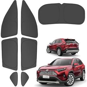 Proadsy 2025 Upgrade Window Shades for Rav4 2019-2024 2025 Side Windows Rear Windshield Triangular Window Sunshade for Baby/Camping Sun UV Rays and Privacy Protection Set of 7