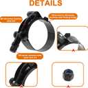 ISPINNER 2 Pack 4 Inch Stainless Steel T-Bolt Hose Clamps, Clamp Range 108-116mm for 4" Hose ID (Black)