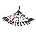 Seismic Audio Speakers 12 Channel Low Profile XLR Send Circuit Board Snake Cable, XLR Splitter Cable, 100 Feet