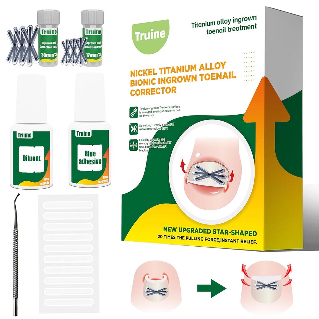 Enhanced Titanium Ingrown Toenail Corrector, ingrown toenail treatmentSuitable for curved nailsingrown toenail removal kitat Home Ingrown Toenail TreatmentCurved Toenail Straightener(10pcs)