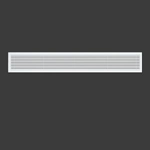 Linear Bar Air Grille 44" X 6", Aluminum Air Supply/Return Grilles,Easy Air Flow,Removable Grille/Door-HVAC Air Vent Cover,White[Outer Dimensions: 44.8"w X 6.8"h]
