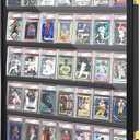 Graded Sports Card Display Case - 35 Baseball Sports Card Display Frame with UV Protection, Clear View Lockable Wall Cabinet for Collectible Trading Card