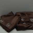 ChrisDowa 100% Blackout Curtains 120 inch Long for Bedroom with Black Liner, 2 Thick Layers Total Blackout Thermal Insulated Grommet Long Window Curtains 2 Panels Set (Brown, 52 x 120 Inch)