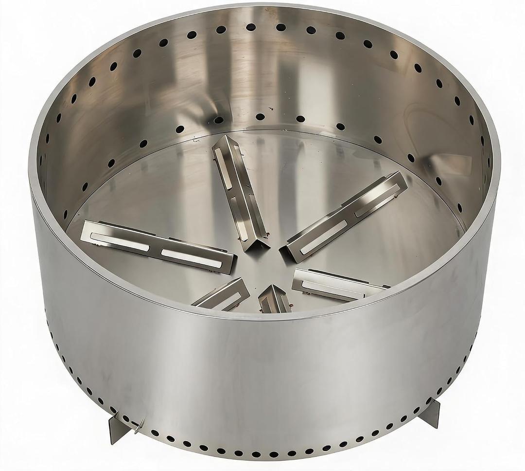 Brand: Takywep. 27 Inch Portable Smokeless Fire Pit for Outside, Stainless Steel Wood Burning Fire Pit with Stand, Handle, Adjustable Airflow Vent and Removable Ash Pan, Outdoor Fire Pit for Camping, Patio, Backyard