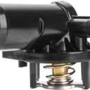 Engine Coolant Thermostat Housing Assembly - Compatible for Chrysler Town & Country 2011-2016 for Chrysler 200 2011-2014 for Dodge Avenge Journey Grand Caravan - Replace Part 5184570AH 7B012111
