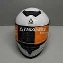 TRIANGLE Kids Motorcycle Helmets Youth Full Face Helmet Lightweight with 2 Visors DOT Approved (Medium, Glossy White)
