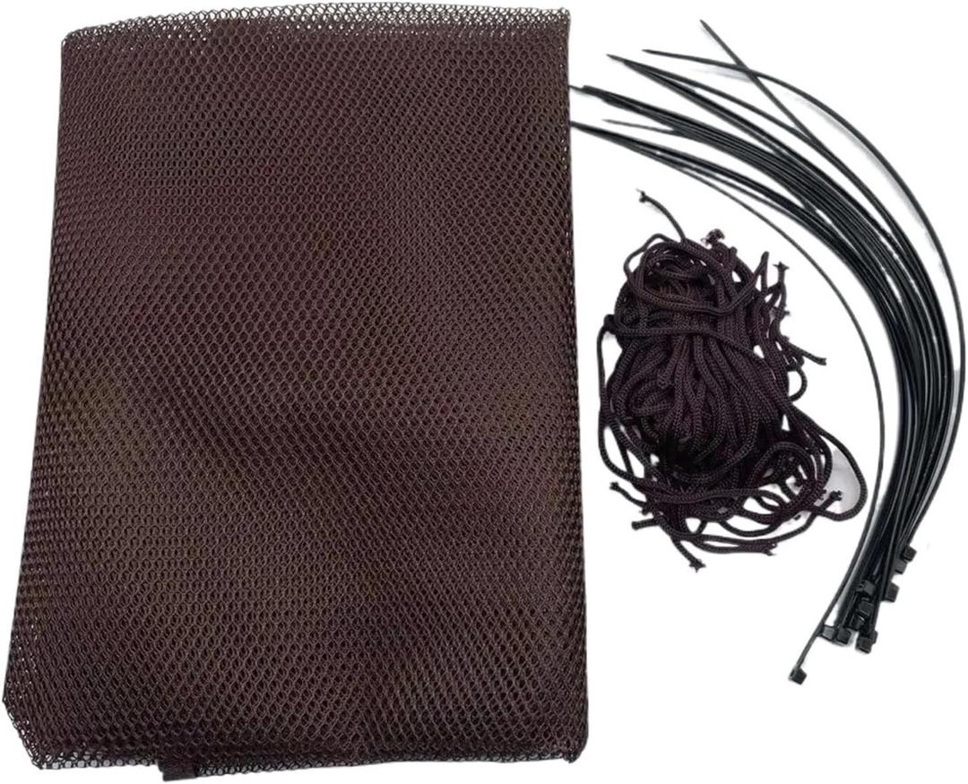 Anti-Fall Net Kids Stairs Safety Net Multipurpose Bannister Guard Deck Fence Safety Protective Net for Balcony Stairs(Chocolate)