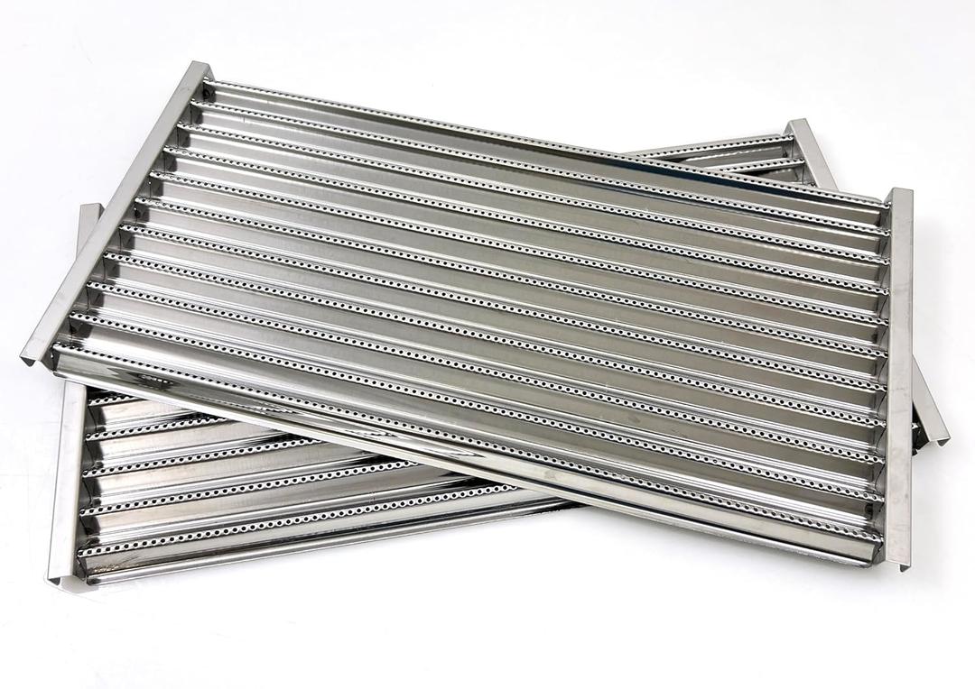Direct Store Parts DS123 17" Stainless Steel Emitter Plates TRU-Infrared Grill Grates for Charbroil Performance Tru-Infrared 2 Burner Gas Grill 463633316, 463672016 463672216, 463672416, 2PK