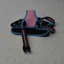 rabbitgoo Dog Harness No Pull with 2 Leash Clips, Adjustable Soft Padded, Reflective Oxford No Choke Pet Vest with Easy Control Handle for Large Dogs, Pink & Blue, L