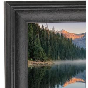 16x25 inch Picture Frame Solid Wood Black,Suitable for Panoramic Photo Frame/Posters/Painting/Group Photo/Puzzle (A23B1625)