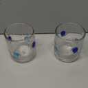 Maxdot 2 Pcs Icon Juice Glasses Seashell Glass Cups Drinking Shell Stemless Wine Glasses 14 Ounce Double Old Fashioned Icon Hand Blown Cocktail Cups Gifts for Women Summer Sea Party Supplies