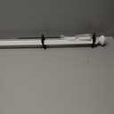 White Curtain Rods for Windows 28 to 48 Inch, 5/8" Diameter Heavy Duty Metal Splicing Adjustable Small Curtain Rod With Bracket(2.3-4 Feet)