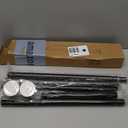 TEECK Shower Curtain Rod, 27-76 inch Adjustable Spring Tension Curtain Rod, Never Rust Anti-Slip Shower Curtain Rod for Bathroom, No Drilling, Never Collapse, Easy to Use, Black