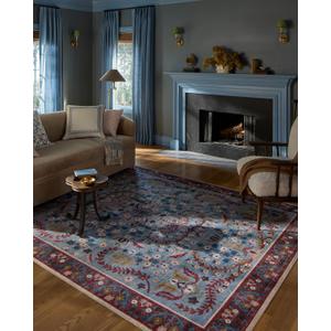 Loloi Rifle Paper Co. Canopy Collection CNP-03 Red/Blue 6'-0" x 9'-0" Area Rug