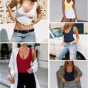 Women's Sexy Deep V Neck Cropped Tank Tops for Women Summer Slim Fitted Workout Going Out Top Basic Sleeveless Shirt (Yellow, M)