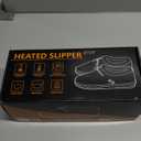 Amiable Heated Slippers, 7.4 V Foot Warmer with Independent Switches Electric Slippers with 3000mAh Rechargeable Battery Heated Shoes to Keep Feet Warm (L: Men 9-12 / Women 11-13)