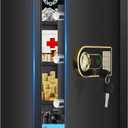 6.0 Cuft Large Fireproof Safe, Home Safes Water and Fireproof, Digital Security Safe Box With Backup Keys, 3 Removable Shelves, Smart Alert, Led Light, Document Safes for Money Jewelry Valuables