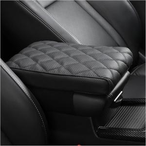 Car Center Console Cover/pad Genuine Leather,Universal Armrest mat, Adjust driving posture Cushion,Protector box,Memory Foam,Real cowhide,Relieves shoulder/arm fatigue,boosting driving safety (sizeA 12 x 5.9 x 2.2 inch(compact/A-class cars))