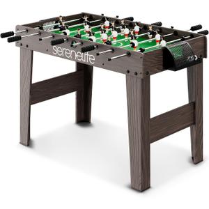 SereneLife Competition Sized Foosball Table, Full Size 48in Portable Soccer with Ball for Home, Arcade Game Room, Board Game for Indoor or Outdoor, Family Game Night, Perfect for Kids and Adults SereneLife Competition Sized Foosball Table, Full Size 48in Portable Soccer with Ball for Home, Arcade Game Room, Board Game for Indoor or Outdoor, Family Game Night, Perfect for Kids and Adults