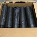 Aluf Plastics High Density Trash Bags, 10 Gallon, 1000 Count, 8 Micron (eq), 24" x 24", Black, for Bathroom, Office, Industrial, Commercial, Janitorial, Municipal, Recycling