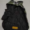 Kuoser Waterproof Dog Coat, Reversible Dog Jacket for Medium Dogs, Adjustable Durable Doggie Winter Coat Warm Puppy Cold Weather Apparel Breed, Green XS