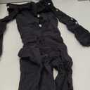 WEICHUJIAN Women's Sexy Long Sleeve Bodycon Romper Hollow Jumpsuit See Through Sheer Mesh One Shoulder Party XL