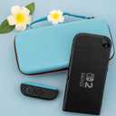 FUNDIARY Travel Carrying Cases Compatible with Nintendo Switch 2 Grips, Large Storage Space for Blue Slim Portable Cute Bag & 10 Game Card Slots for Switch 2 Game Accessories with Handle Strap Design