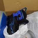 2PM SPORTS Vinal Girls Adjustable Flashing Inline Skates, All Wheels Light Up, Fun Illuminating Skates for Kids Men Adult Women and Boys (Medium - Big Kid (1-4 US), Azure & Blue)