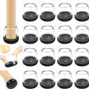 Chair Sliders for Carpet, 16PCS Furniture Sliders for Carpeted Floors & Hardwood Floors, Round Chair Glide Pads for Quickly and Easily Moving Furniture, Protect Floor(Clear, Fit 1.1"-1.4")