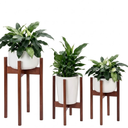 Rossny Bamboo Plant Stand, 11in Indoor And Shelter Area