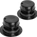 RV Plumbing Vent Cap Replacement - Camper Vent Cover Caps Kit for 1 to 2 3/8 Inch Pipe - Black (2 Pack)