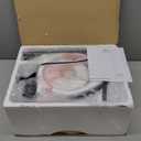 Oneach Arc Floor Lamp for Living Room,Rattan Boho Floor Lamp with Hand-Woven Shade, Foot Switch,Black Metal Base & Pole,Farmhouse Standing Lamp for Bedroom Corner,Reading