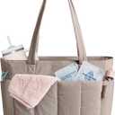 HomemeDiary Tote Bag for Women, Puffer Quilted Lightweight Shoulder Bag, Puffy Travel Work Gym Handbag with Wet Dry Pocket