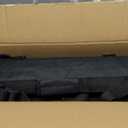 ALPHA CAMP Stadium Seat Chair for Bleachers with Back & Arm Rest (Black Grey-2pcs)