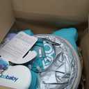 Mambobaby Non-Inflatable Baby Pool Float with Tail and Canopy UPF 50+ Sun Protection No Flip Over Infant Swim Float Skin-Friendly Mambo Float Swim Trainer Solid Baby Swimming Ring (Rainbow Blue), adjustable