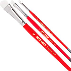 Creative Mark Scrubber Watercolor Paint Brush Set of 3, Watercolor Paintbrushes for Correcting Mistakes and Color Lifting (Assorted Sizes Set (3 pieces))