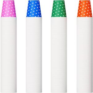 500 Pack 5oz Paper Cups, Multicolor Paper Disposable Cups, Small Mouthwash Cups, Cold Beverage Drinking Cup for Party, Travel and Event (Stars)
