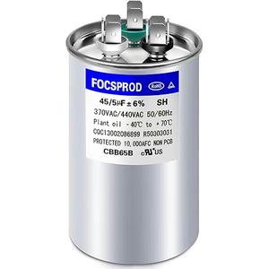 FOCSPROD 45+5 uF 45/5 MFD ±6% 
370V/440VAC CBB65
 Dual Run Capacitor