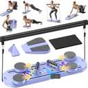 MOVOCA Pilates Board,Foldable Pilates Reformer Equipment with Timer, 7-in-1 Multi-Purpose Portable Pilates Reformer Machine Home Pilates Kit for Home Workout,Fitness,Exercise,Abs