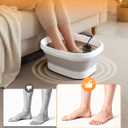 Ionic Foot Bath Detox Machine,Foot Detox Foot Bath Soak Tub with 2 Arrays,80 Disposable Foot Bath Liners,Detox Sea Salt,Folding Foot Spa Bucket,Home Salon-Level Foot Soaking Tub
