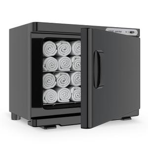 Towel Warmer, 23L Towel Warmer Cabinet Can Hold 32 Wet Facial Towels, Hot Towel Warmer Use for Spa, Hair Beauty, Salon - Black