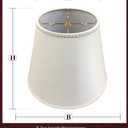 Royal Designs, Inc. Designer Empire Hardback Shade with Elegant Trim, HB-645-14WH-1, White, 8 x 14 x 11