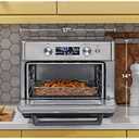 GE Digital Air Fryer Toaster Oven + Accessory Set | Convection Toaster with 8 Cook Modes | Large Capacity Oven - Fits 12" Pizza | Countertop Kitchen Essentials | Stainless Steel, 17.7in D x 14.0in H x 16.9in W