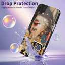 Compatible with iPhone 16 Pro Max Case Cute,with Full Camera Protective Soft Slim Oil Painting Aesthetic Phone Cover Anti-Yellowing Shockproof Cover for Women Girl