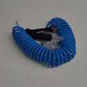WYNNsky 1/4  25 FT Recoil Air Hose, Polyurethane Coiled Compressor Hose with 1/4'' Fittings, Air Blow Gun