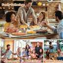 Food Warming Mat Electric Tray: Adjustable Silicone Heating Pad with 3 Temperature Settings 4 Timer Function Portable Roll Up Hot Plate for Buffets Party Gatherings Kitchen Warmer Countertop Holiday (24 X 16 inch, Cream)