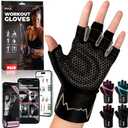 MhIL Workout Gloves for Women Breathable Gym Gloves for Women with Palm Protection and Enhanced Grip Padded Weight Lifting Glove for Womens with Wrist Wraps Support Weightlifting Exercise Cycling (Size: Medium: 7.5 – 8” / 19.1 – 20.5 cm)