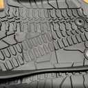 KIWI MASTER Floor Mats for 2014-2017 Jeep Wrangler JK 2-Door, Custom Fit All Weather Car Mats, Heavy Duty TPE Floor Liners, Front & Rear 2 Row, Black