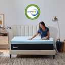 Lucid 3 Inch Memory Foam Mattress Topper, Queen Size Cooling Gel Bed Topper Preassure-Relieving Deep Plush Feel Ventilated Breathable Design CertiPur Certified - Dorm Room Essentials