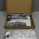 Hillban 5 Pcs Halloween Judge Costume Accessory Judge Robe False Collar Wooden Gavel Wig and Glasses for Halloween Cosplay (Adult)